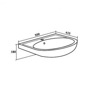 УМЫВАЛЬНИК RUNO мебельный Rosa Уют 50 (00000000152)